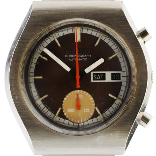 1974 Seiko Chronograph 6139-8020 brown dial - TIMELINE.WATCH collection