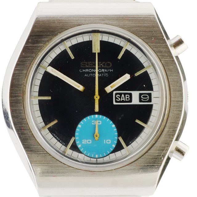 1972 Seiko Chronograph ref. 6139-8020 black and blue dial