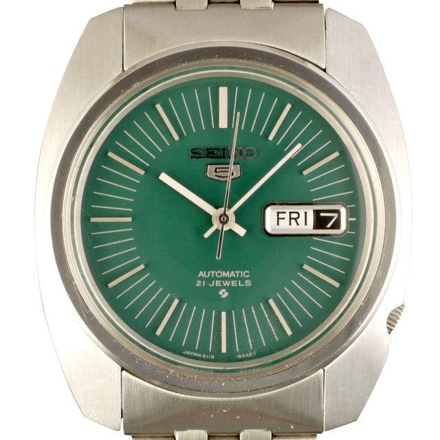 1972 Seiko 5 Automatic day date green dial ref. 6119-8470