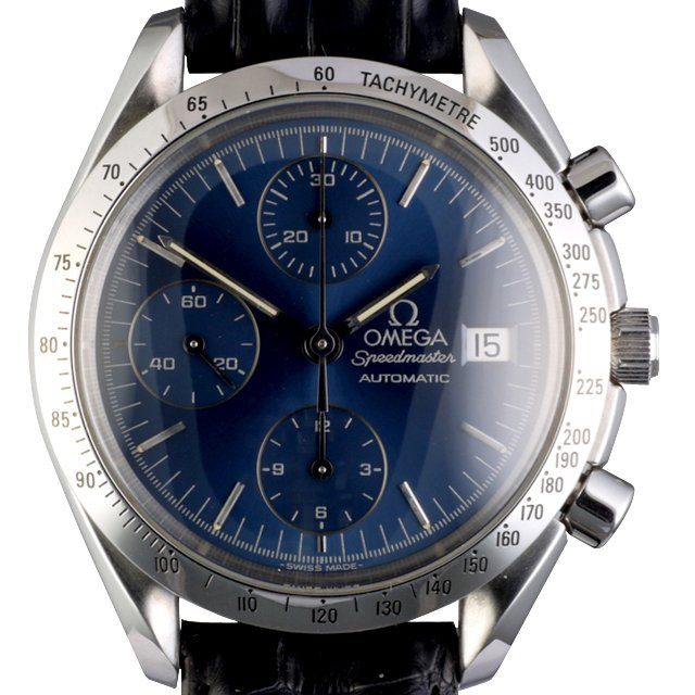 omega speedmaster reduced blue dial