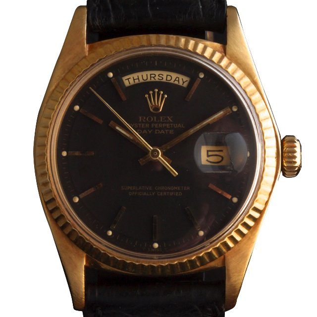 belastning Køb Kvittering 1974 Rolex Oyster Perpetual Day-Date black dial ref. 1803