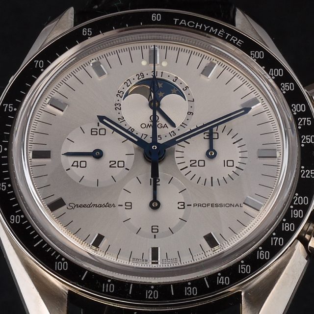 1999 white gold Omega Speedmaster Professional