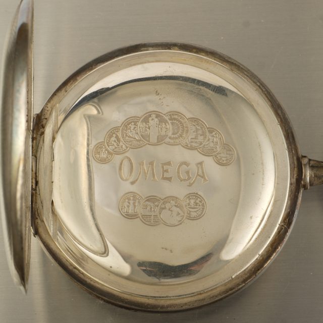 Omega silver pocket watch