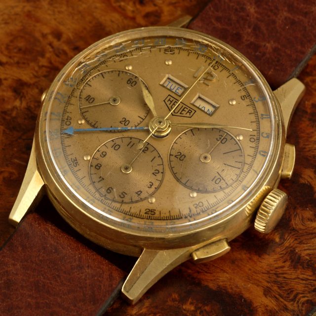 1947 gold Heuer Dato-Compax Datora ref. 2558