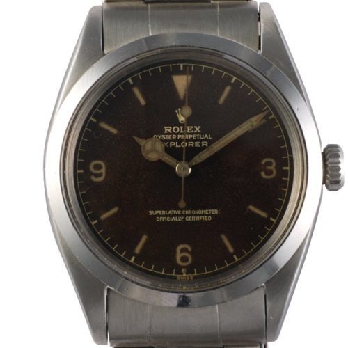 1960 Rolex Explorer ref. 1016 tropical gilt chapter ring dial