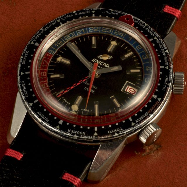 1968 Enicar Sherpa Guide World time 148.35.01 Mark III