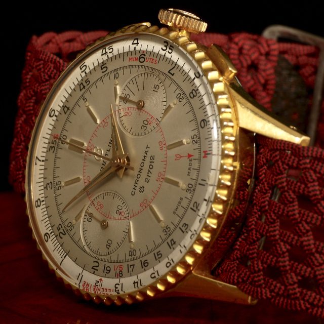 1950 Breitling 217012 Chronomat 809 with gold plated case and Venus cal ...